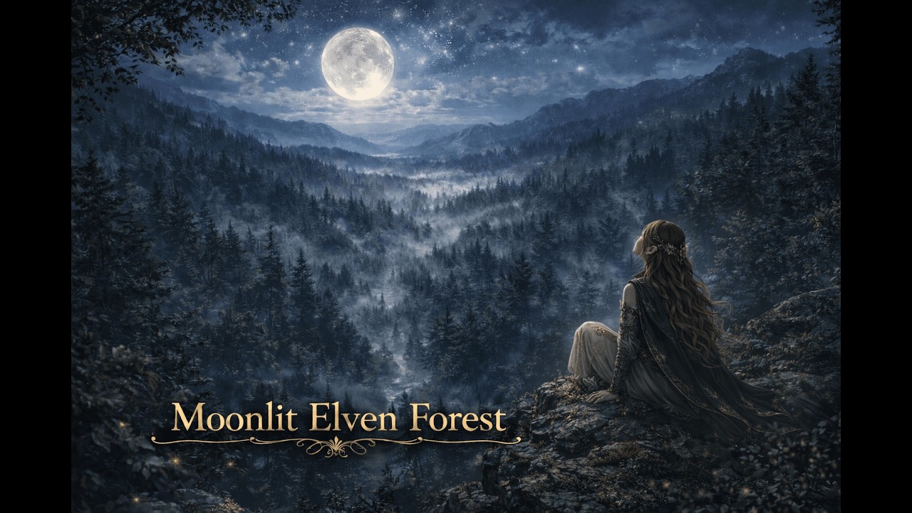 Moonlit Elven Forest – Calm Celtic Fantasy Music (No Lyrics)