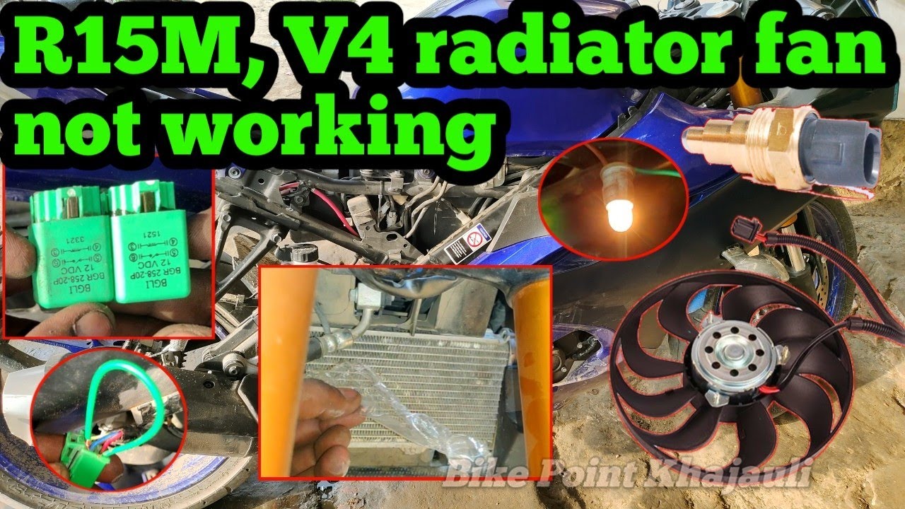 how to yamaha R15 v4 radiator fan not working | Yamaha R15M radiator fan relay problem