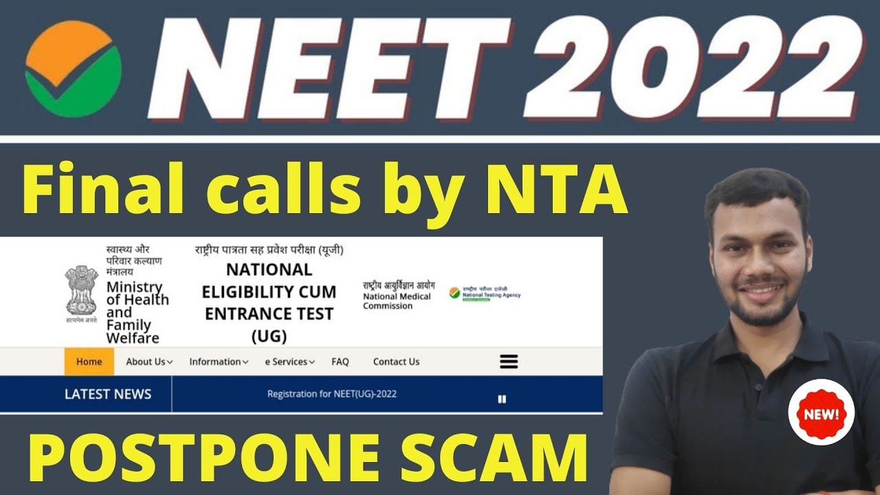 NEET 2022 Postponed Latest News&bull; NTA NEET 2022 latest News &bull; NEET 2022 Latest News Today &bull; NEET 2022
