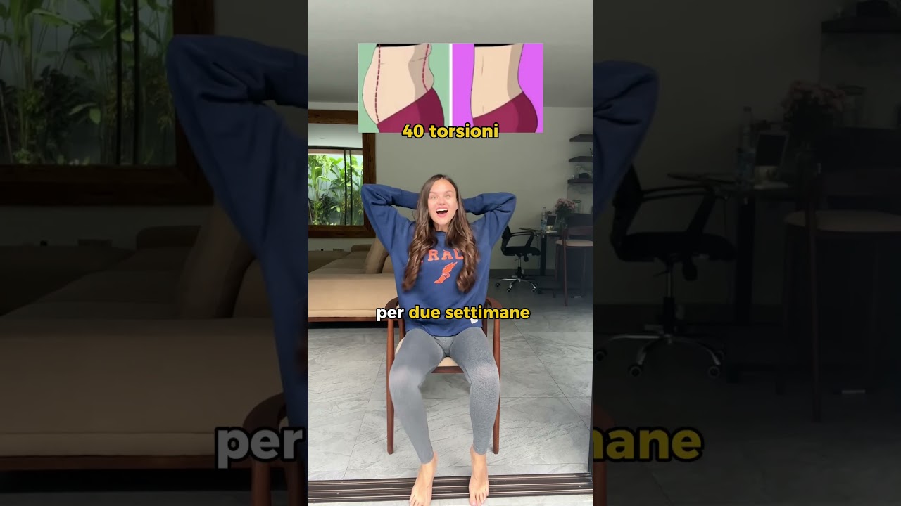 SCOPRI QUESTI ESERCIZI PER PERDERE LA PANCIA DA SEDUTI!👇😊