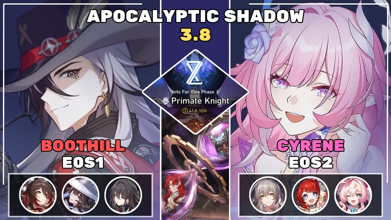 Apocalyptic Shadow 3.8 | Boothill E0, Cyrene E0 Hypercarry | Honkai: Star Rail