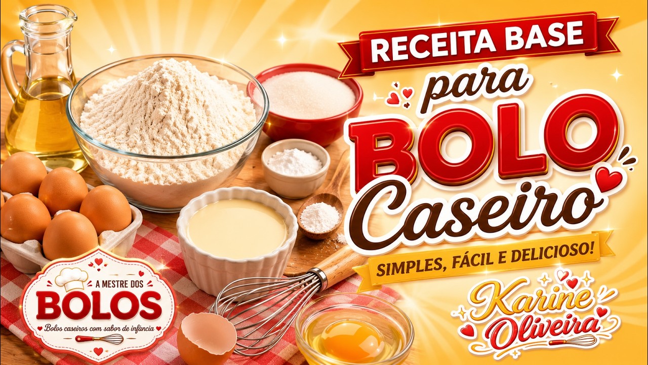 Receita base para bolo caseiro