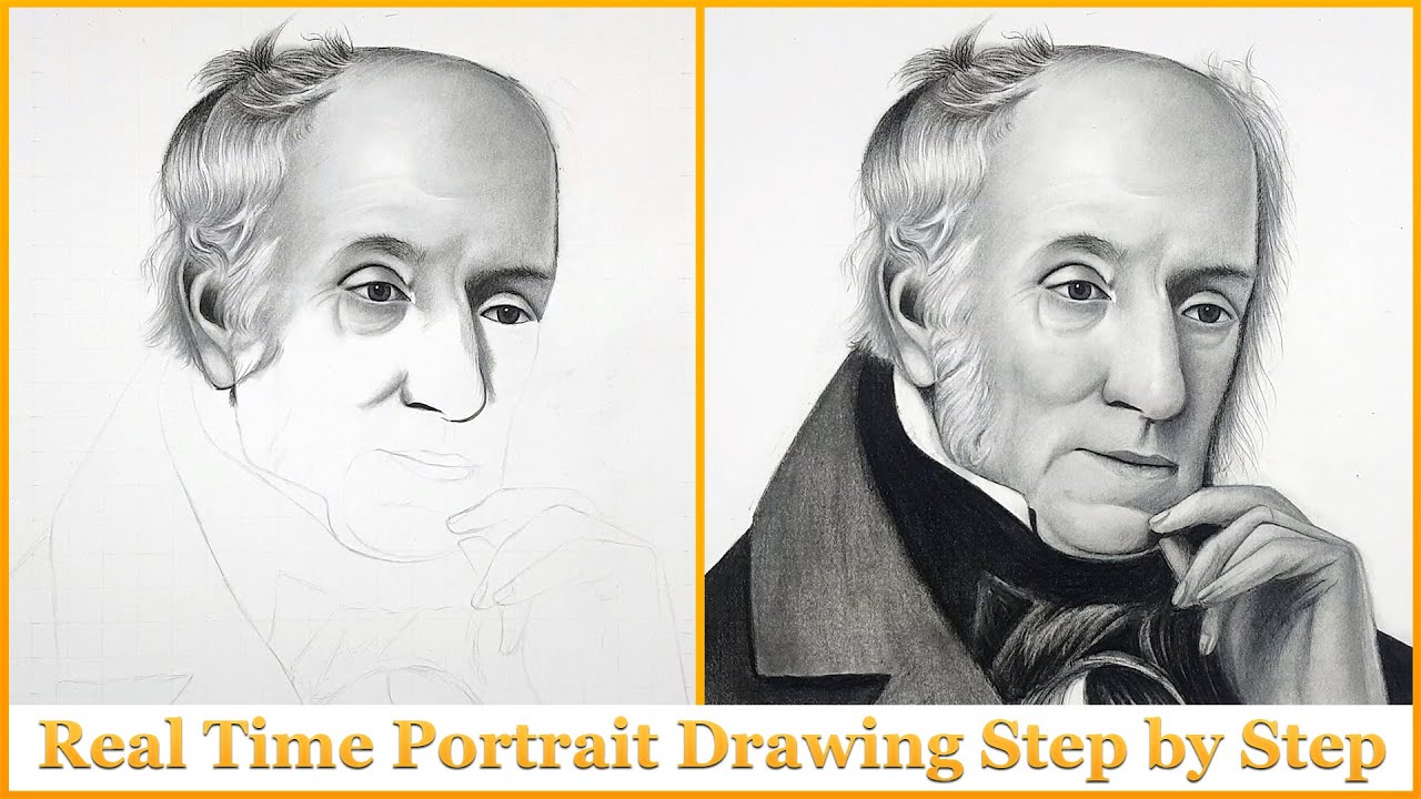 How to Draw William Wordsworth - Real Time Portrait Drawing: A Step by Step Sketching Guide!