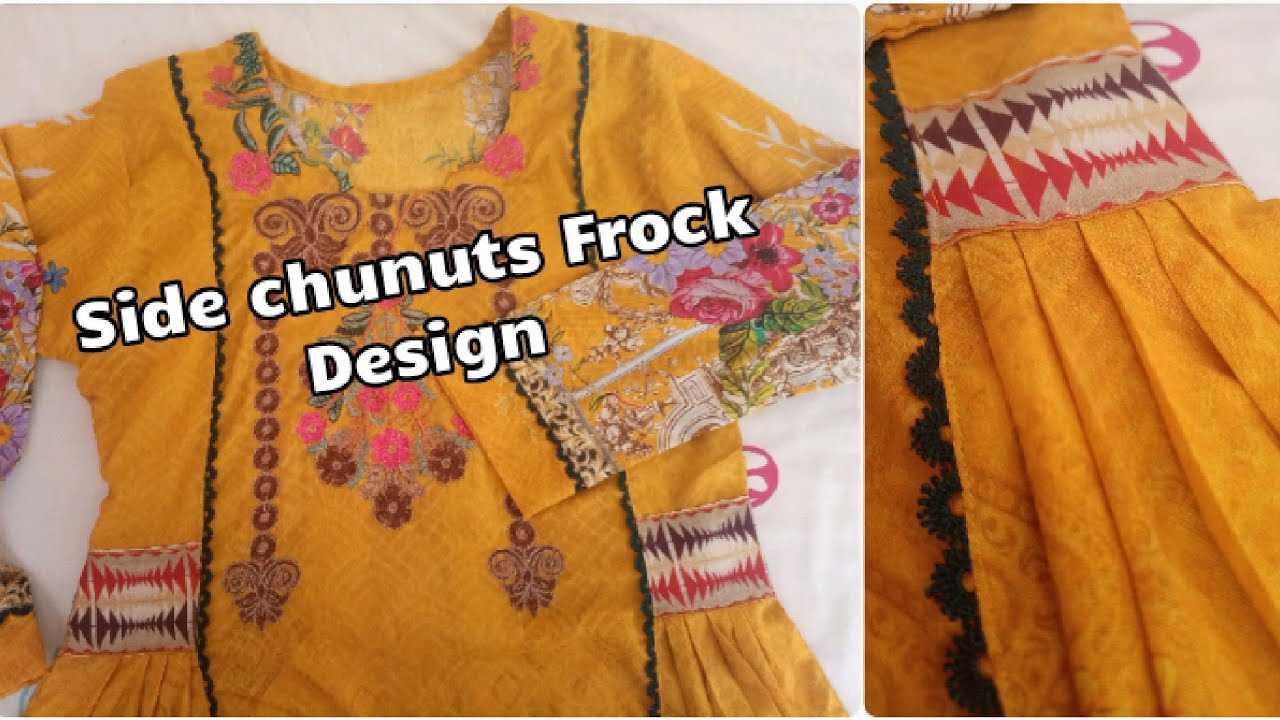Beautiful side pleated panal frock cutting&stitching #cutting #stich @allseasonhomestitching9385