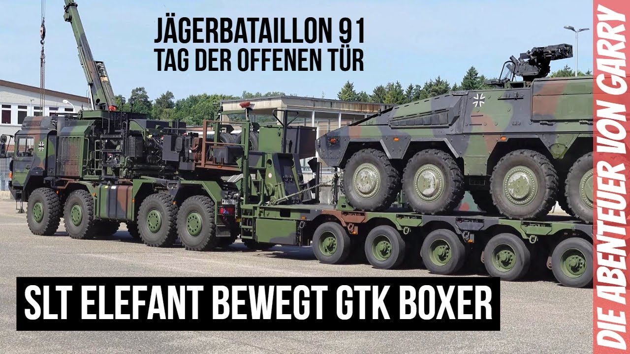 SLT Elefant und LKW Multi 2 veladen GTK Boxer und Wiesel I Jägerbataillon 91 I Bundeswehr