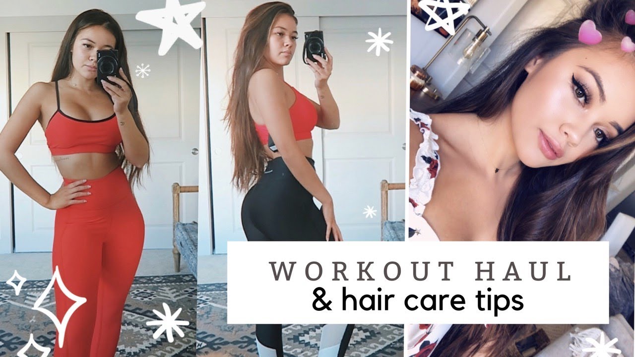 HAIR CARE TIPS + WORK OUT CLOTHING HAUL VLOG | viviannnv