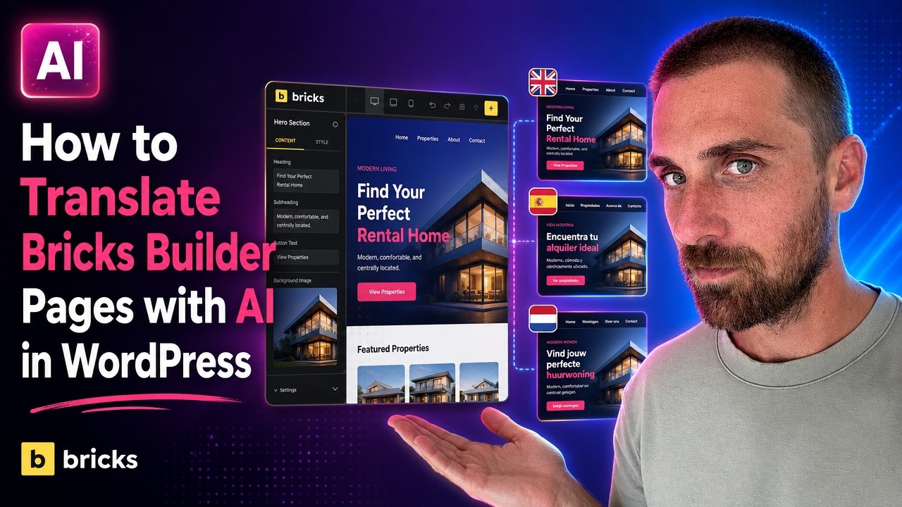 Как перевести страницы Bricks Builder с помощью ИИ (Polylang + WordPress)