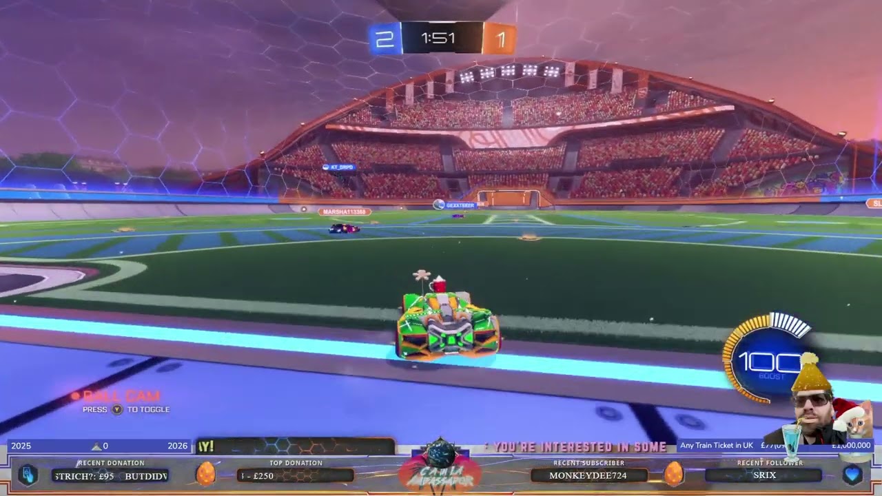 [VOD 1354] Rocket League Diamond Hunting - Geoguessr 25K Hunting (2 Ranked Wins per 5) 🎉 ♫ Nero