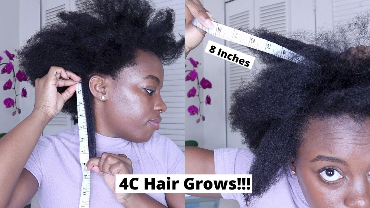 Current 4C Hair Growth! Current Length Check, Blow Dry & Trim #3