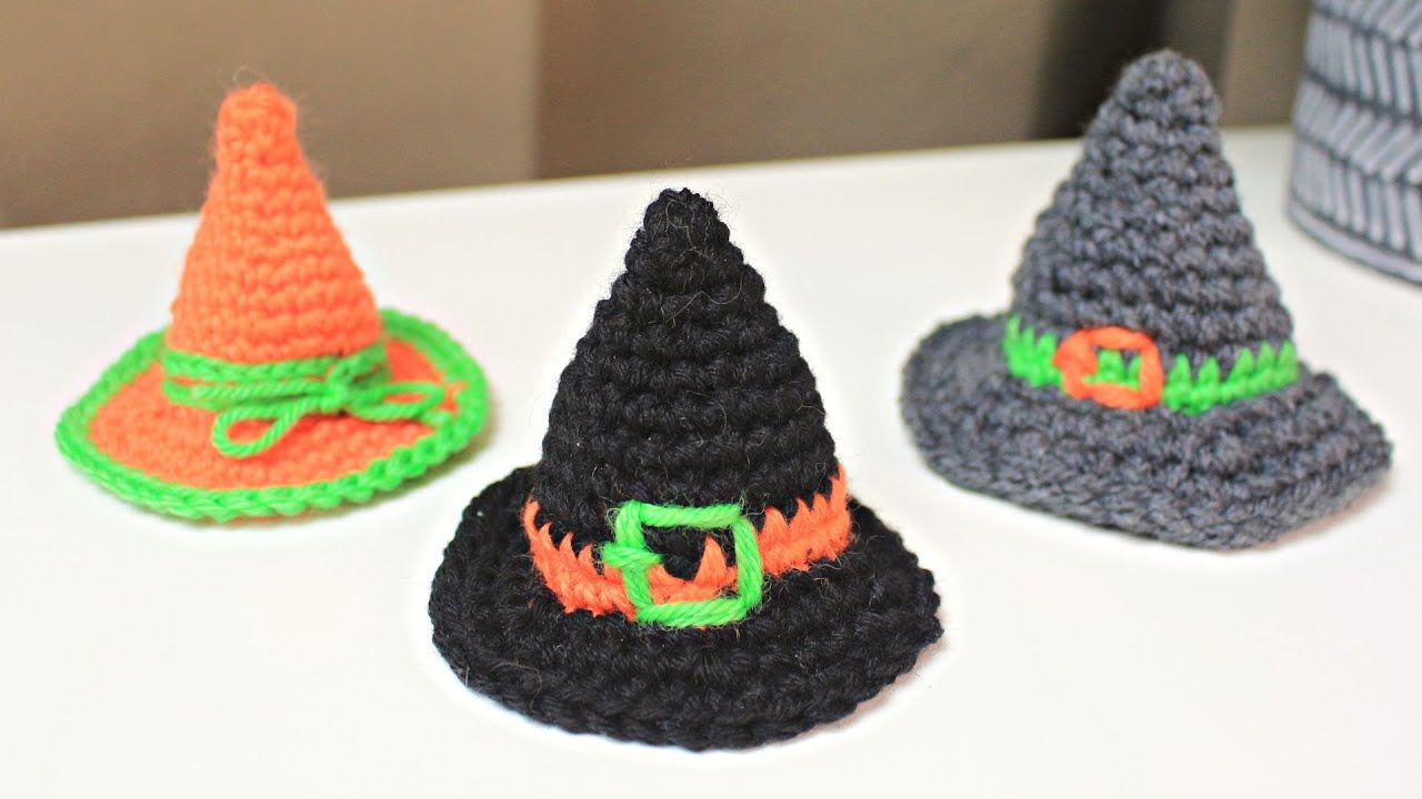 Amazing Halloween idea 👻 let's make a tiny witch hat! | Crochet Tutorial | DIY