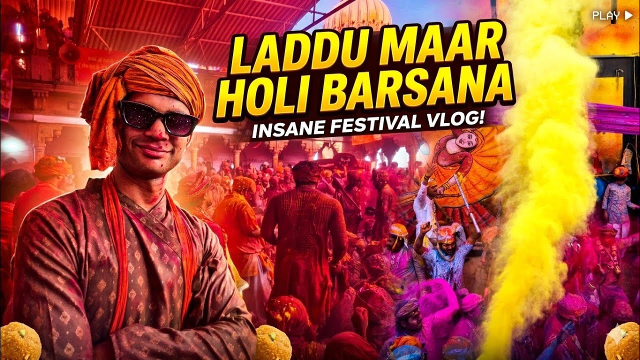 Laddu maar holi barsana 😍2026 mumbai to vrindavan 