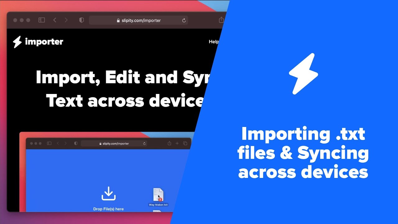 Using Importer to create, edit and sync .txt files and presentations