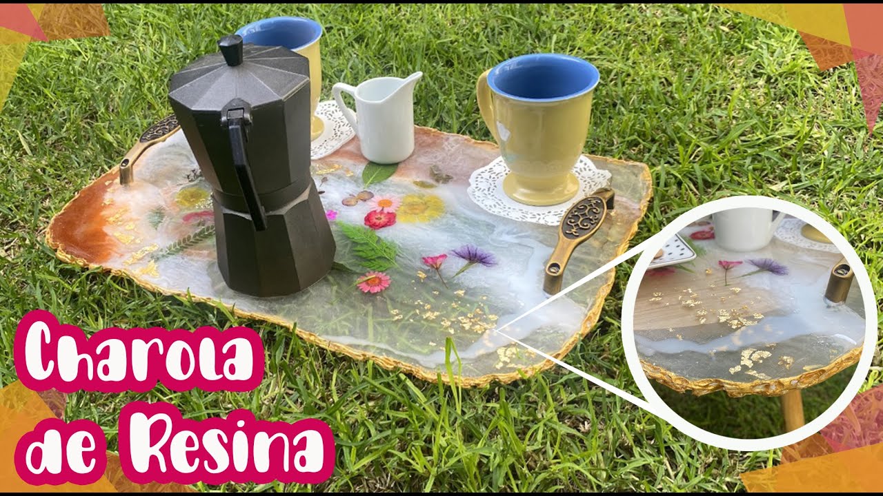 🌺 Charola de RESINA SIN MOLDE🌿 :: Chuladas Creativas
