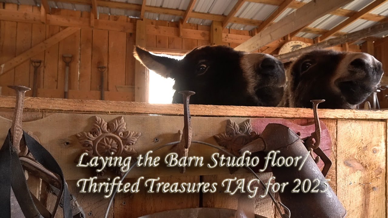 Laying the Barn/Studio-Shop Floor/ Thrifted Treasures TAG