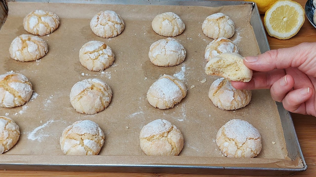 🍋Mięciutkie ciasteczka cytrynowe, jak z cukierni🍋 Łatwy przepis gotowy w kilka minut🍋