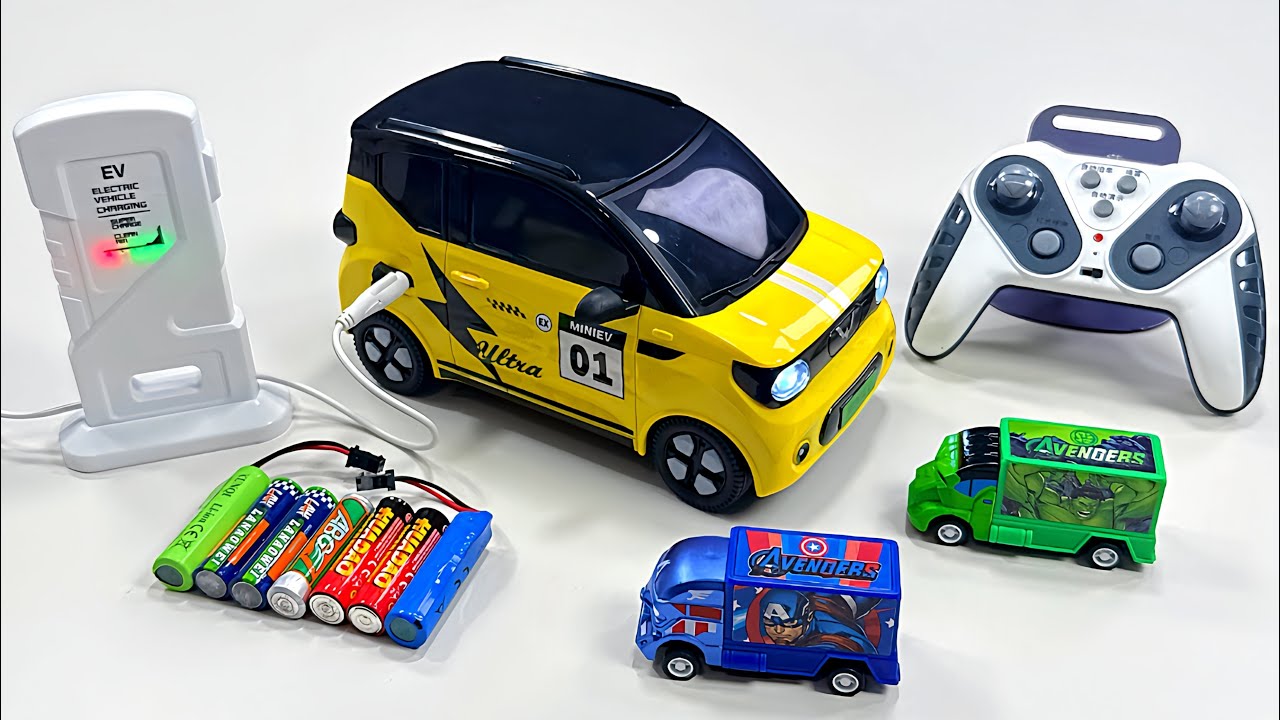 Unboxing: Wuling Mini EV RC Car, RC Monster Truck & EV 3D Dinosaur Car ASMR |Review Toys