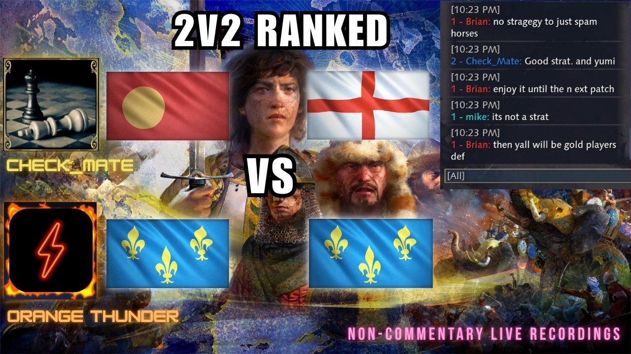 AOE4 2v2 S12 #49: Sengoku Daimyo & French VS English & French on Lipany