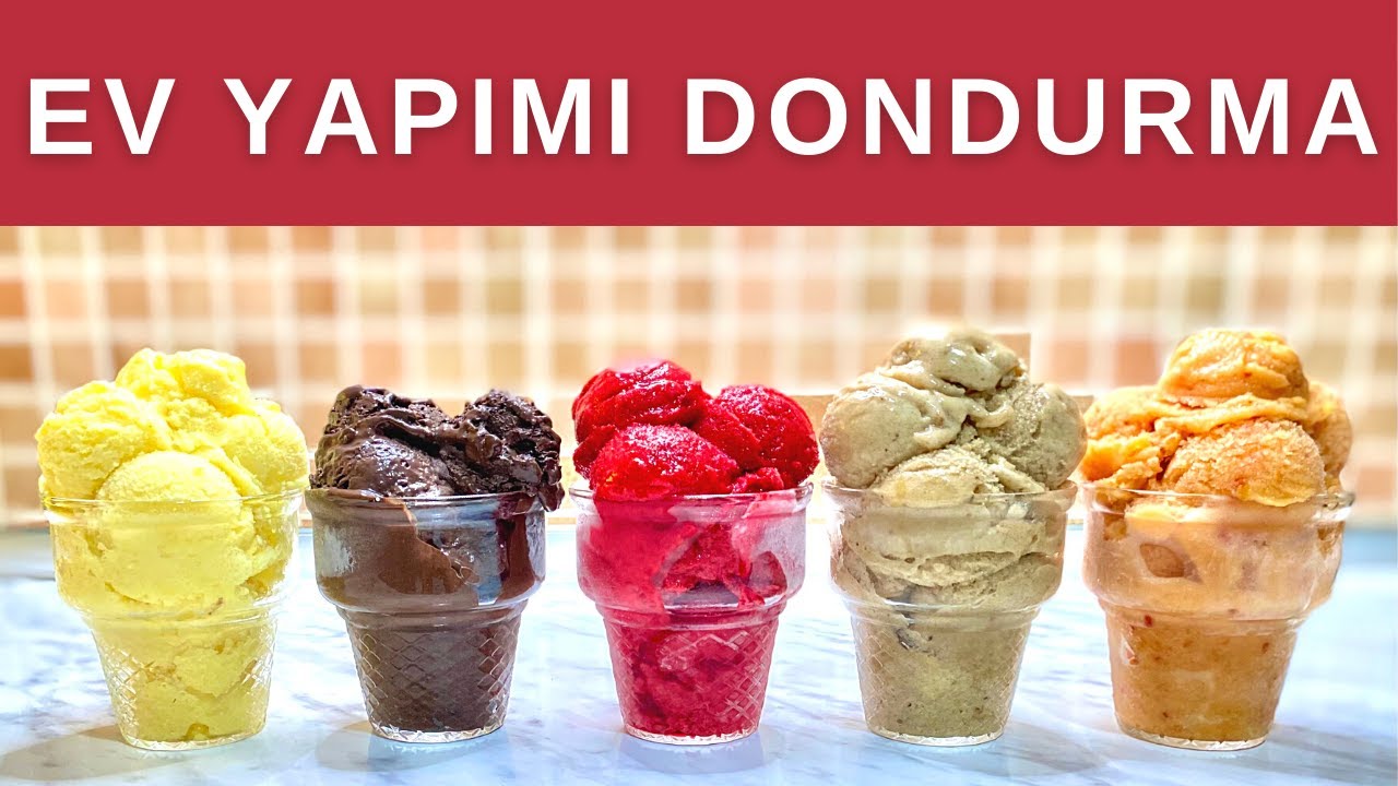 5 farklı çeşit dondurma tarifi | Evde sağlıklı dondurma yapımı | making Healthy ice cream at home