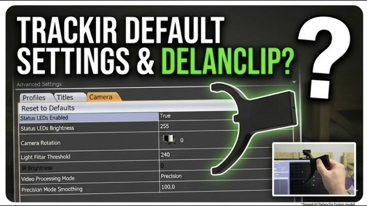 Тестирование Delanclip Fusion с камерой TrackIR и программным обеспечением TrackIR (v5.5.3).