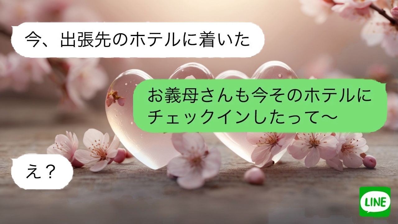 【LINE】出張中だと嘘をつく夫に一言のLINE。義母の存在を知らせた瞬間、事態は急展開した…