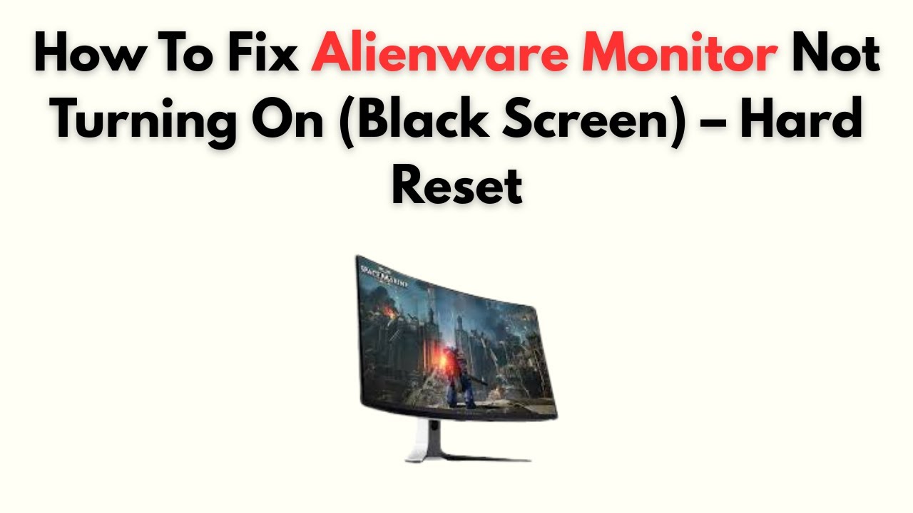 Как исправить ошибку «Монитор Alienware не включается» (черный экран) — жесткий сброс