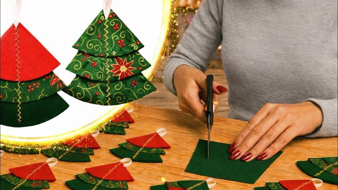 Sew Cute Fabric Christmas Trees | Easy Sew Holiday Decoration