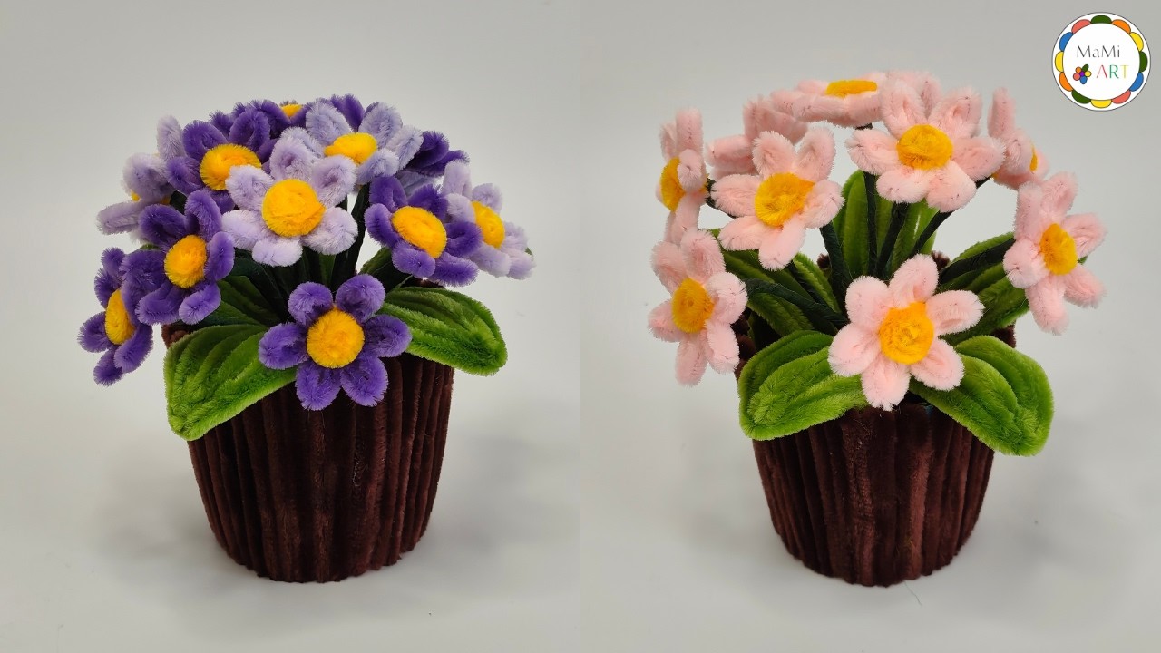 Jak zrobić kwiaty z kreatywnych drucików ? 🌸🌸 Prosty Pomysł DIY 🌸 Kwiaty z Drucików Kreatywnych