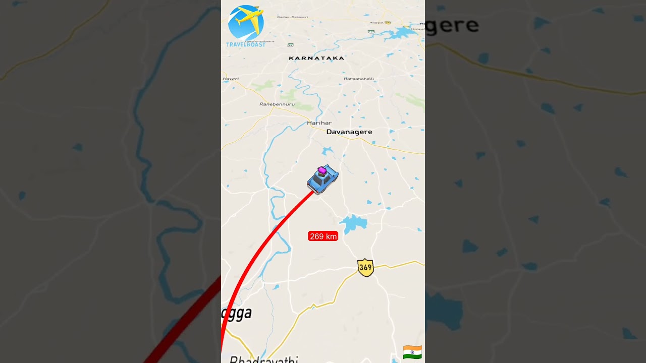 Mysore - Mysuru to Hampi| Karnataka - India travel map route animation via road | Heritage Site