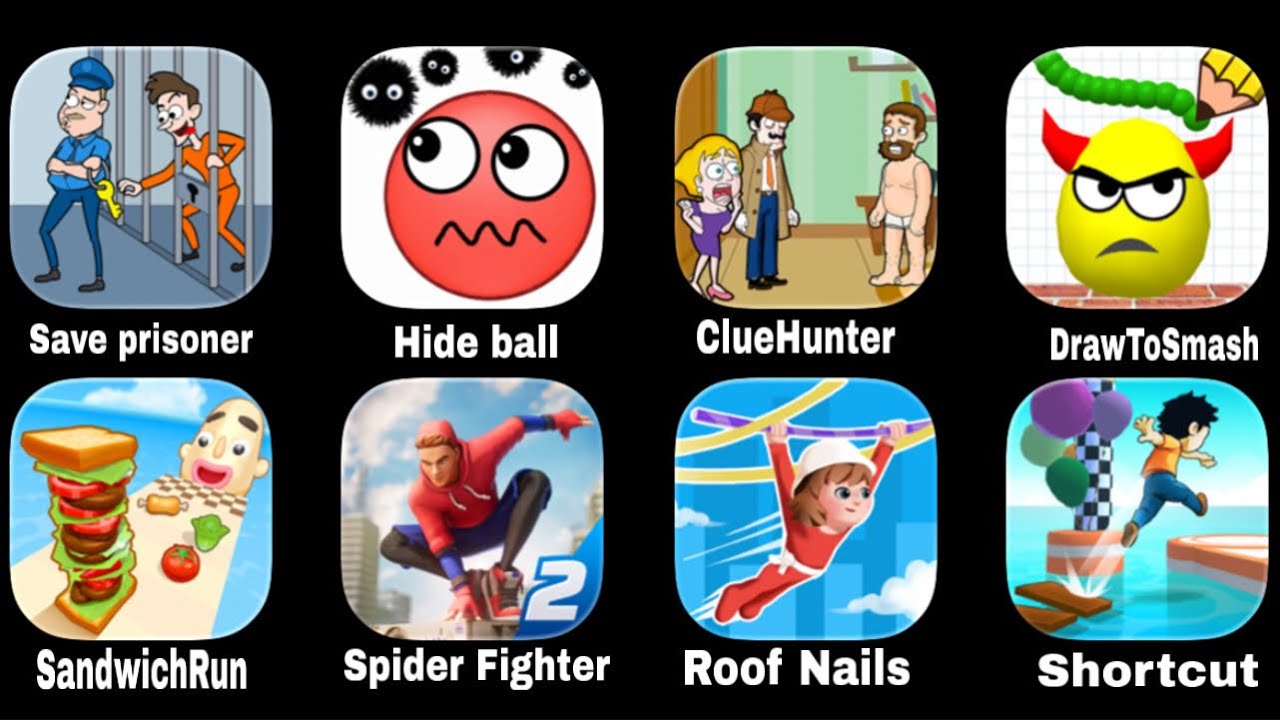 Hide ball & Spider Figher & DrawToSmash & ClueHunter Gameplay please subscribe 🙏