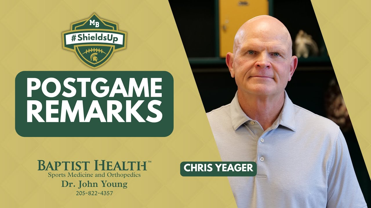 Postgame: Coach Chris Yeager after Mountain Brook Football at Homewood, September 26, 2025