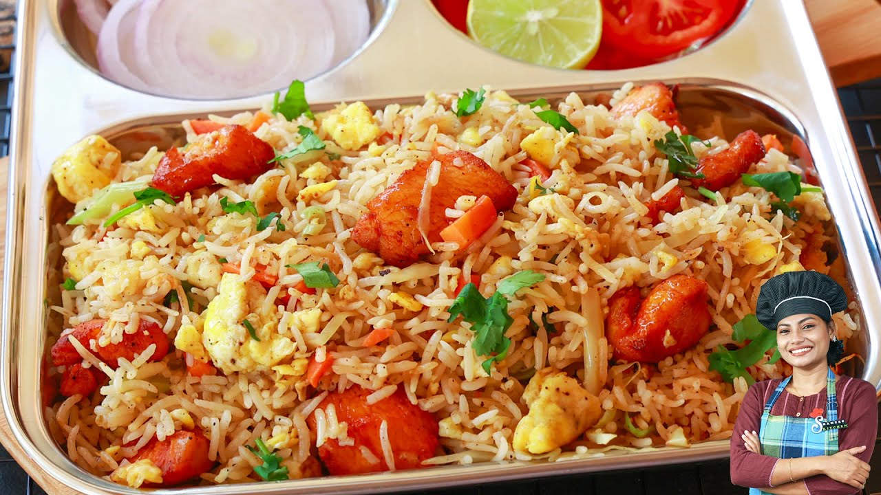 ചിക്കൻ ഫ്രൈഡ് റൈസ് | Restaurant Style Chicken Fried Rice Malayalam Recipe