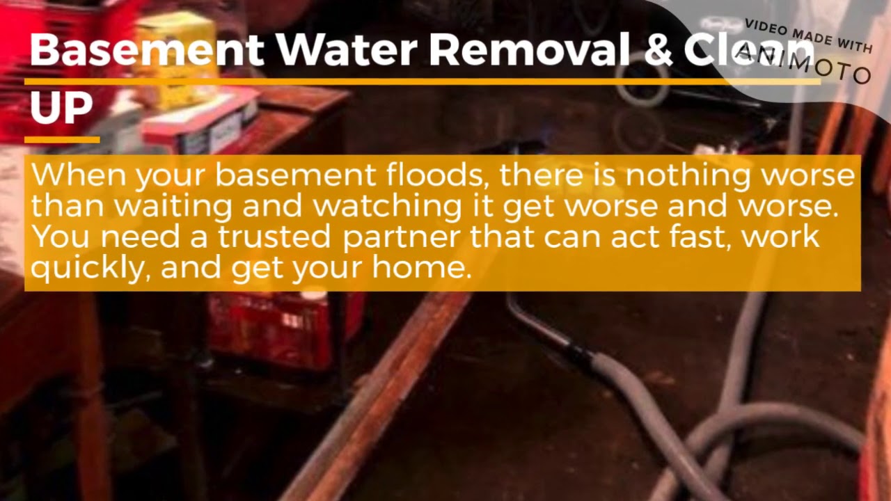 Basement Water Removal & Clean UP