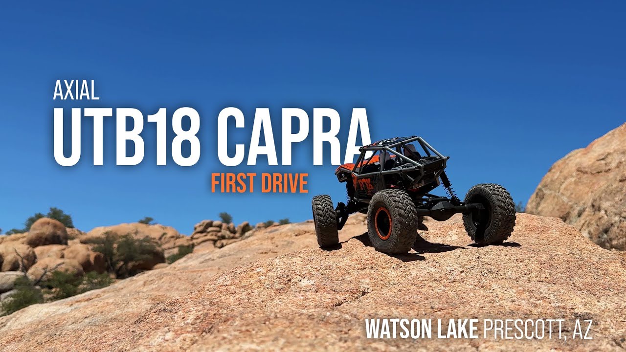 Little rig on some big rocks // Axial UTB18 Capra first drive at Watson Lake, Prescott, AZ
