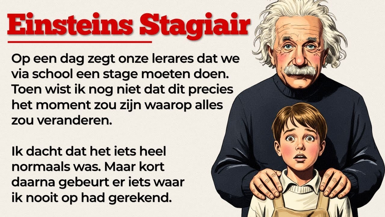Learn Dutch with Stories for Beginners |  Albert Einsteins Stagiair | Dutch Stories