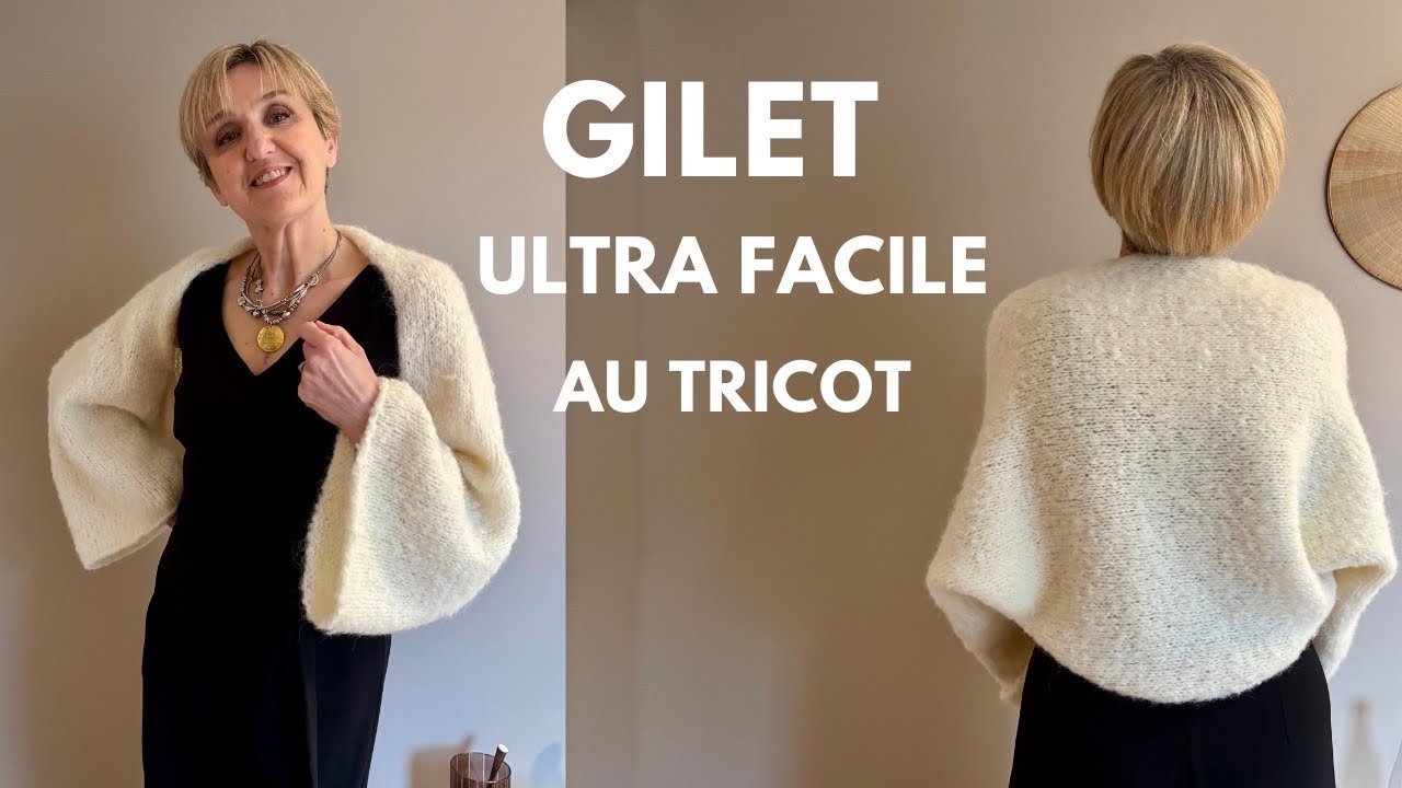 Tricoter un gilet facile pour d&eacute;butants | Technique du rectangle