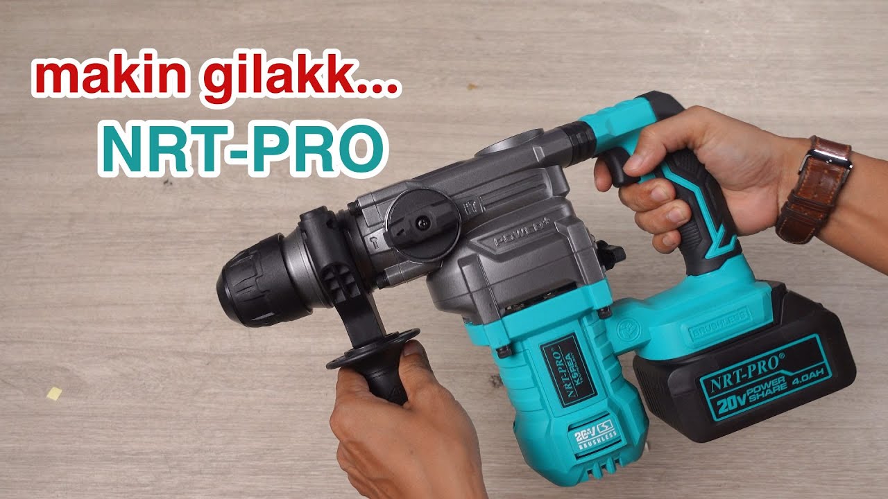 terbaru! upgrade kualitas dgn harga tetep ramah - NRT DC-HX28 CORDLESS BRUSHLESS ROTARY HAMMER 28MM