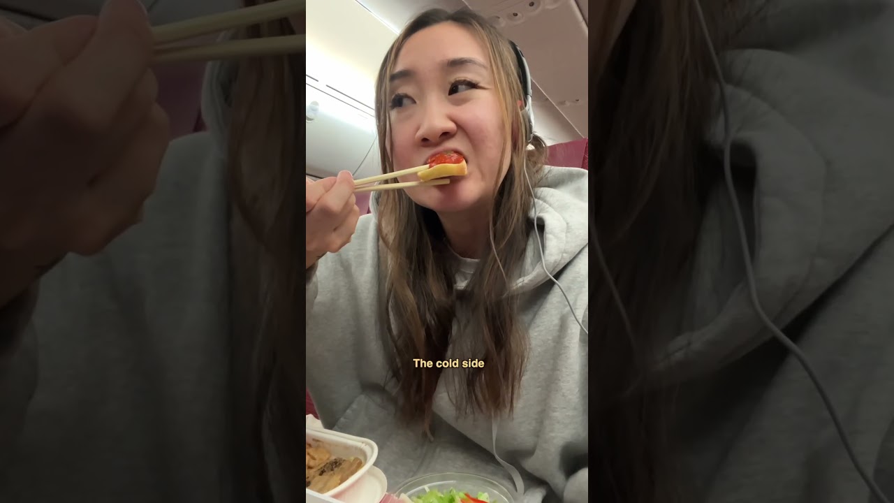 Everything I ate on my Economy Class flight from Japan to LA 🇯🇵✈️ 🇺🇸