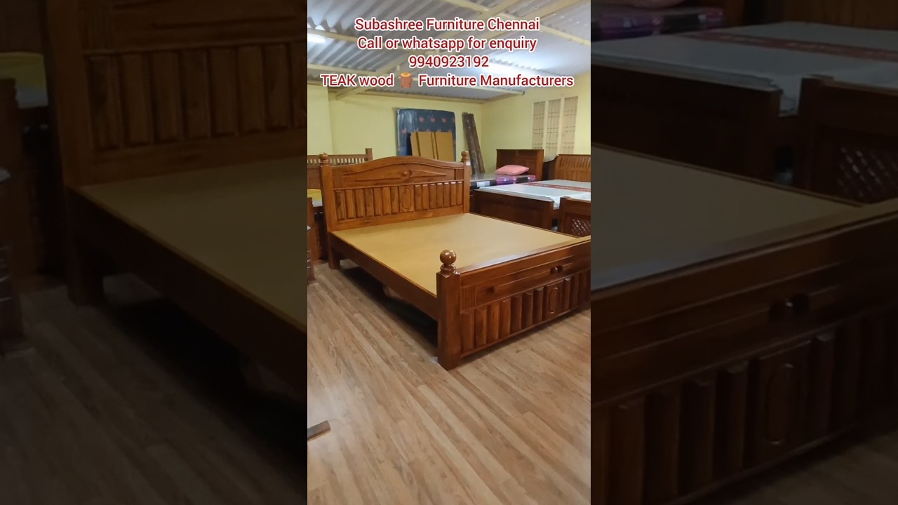 Heavy weight Teak wood cot king size #beninteakwood