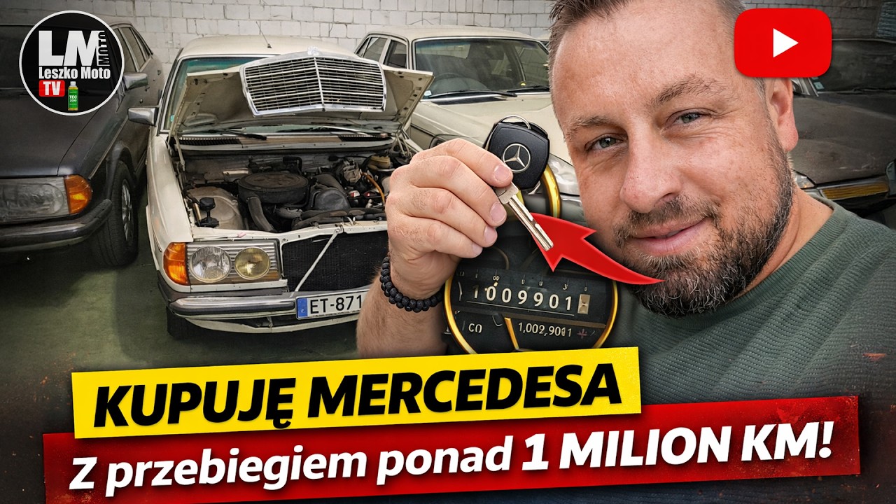 ODPALAM STAREGO MERCEDESA W123 Z PRZEBIEGIEM PONAD 1.OOO.OOO km !!!