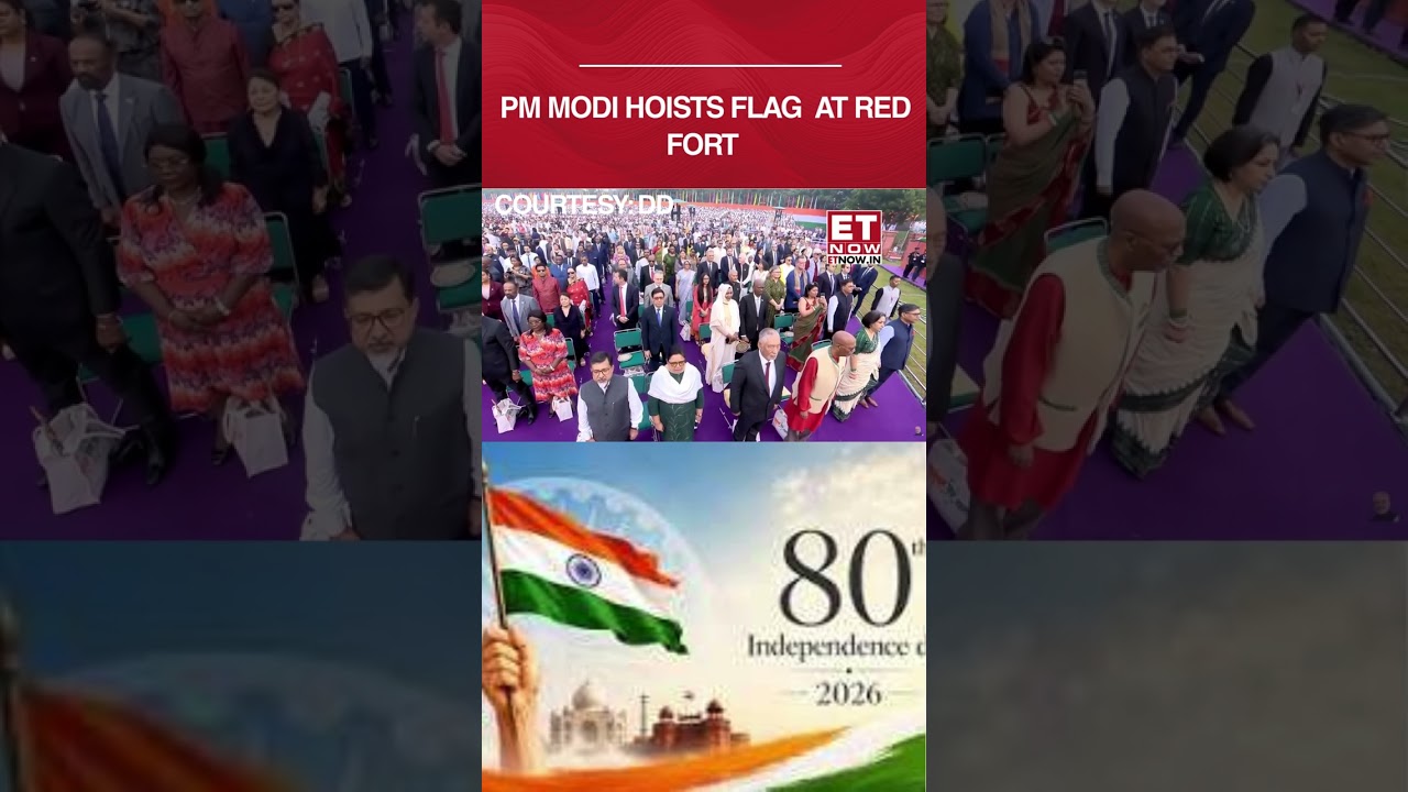 PM Modi Hoists National Flag At Red Fort On 80th Independence Day | Historic Moment For India