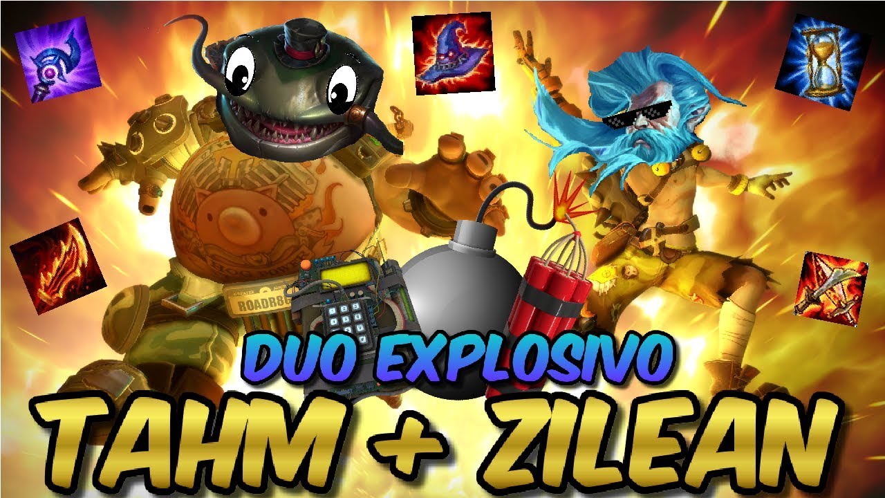 ESTO PASA CUANDO VAS DUO BOT: TAHM KENCH Y ZILEAN (Full AP) | Cada Minion un disparo(? | Parodia LoL