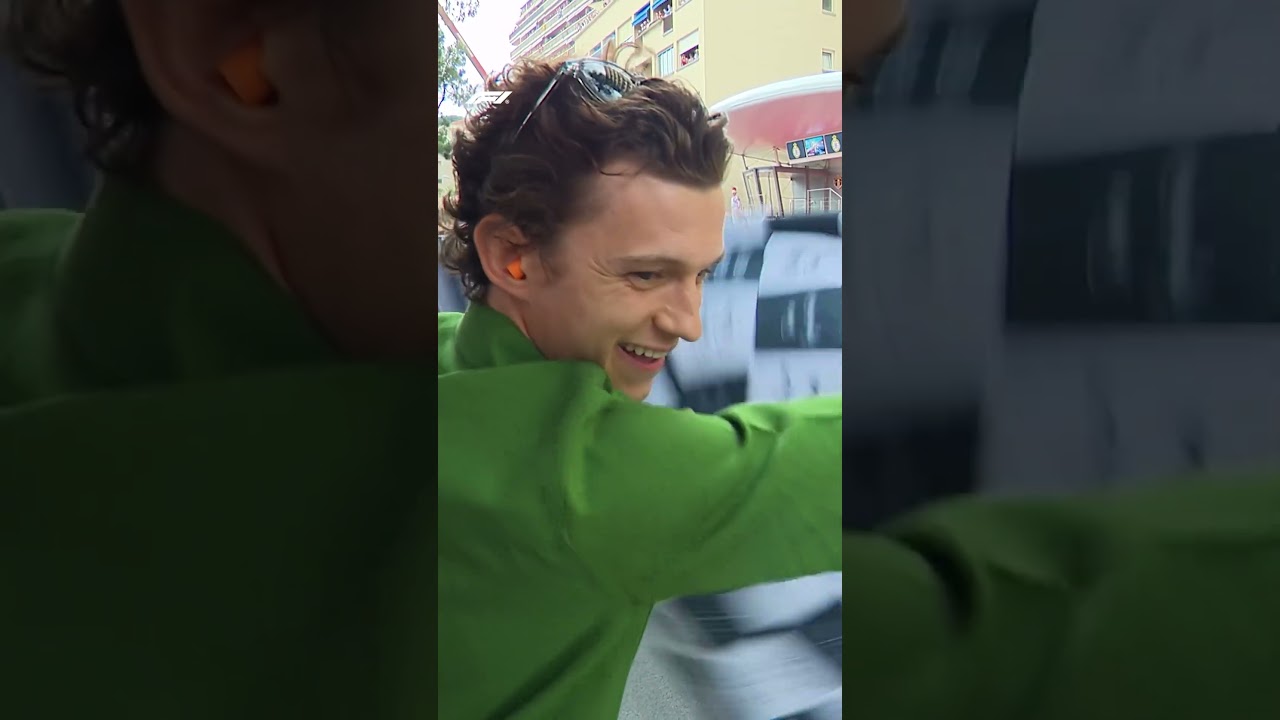 When Tom Holland Waved The Flag in Monaco 🕷️