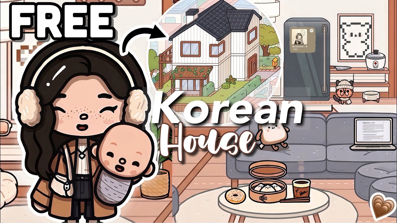 Бесплатный дизайн корейского дома! &bull;🧸Идеи для дома от Toca Boca ^~&bull;[Дизайн дома] Ролевая игра Toc...