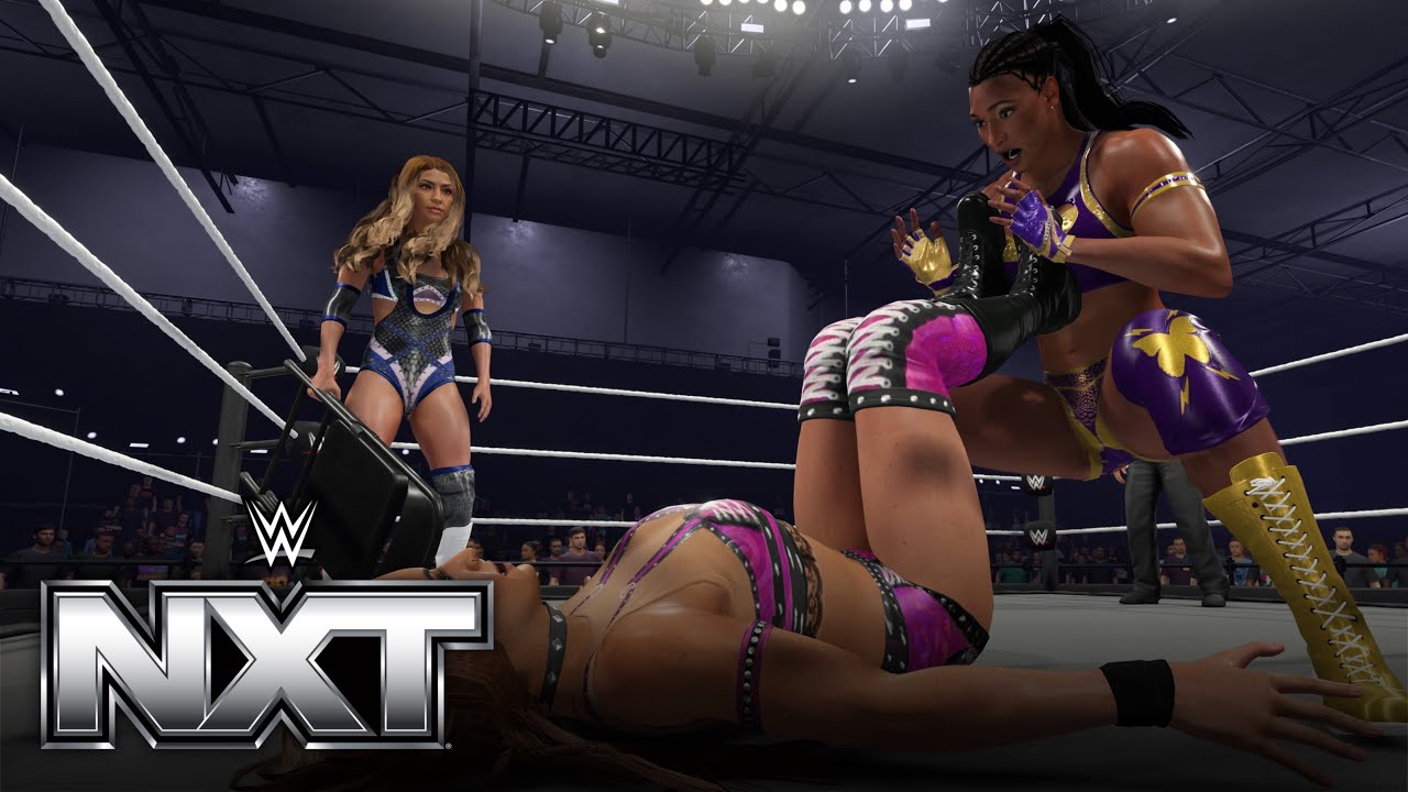 WWE 2K25 NXT KENDAL GREY VS LAINEY REID VS KALI ARMSTRONG - NXT EC QUALIFYING MATCH