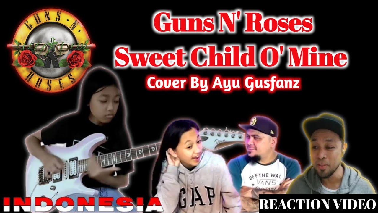 Guns N' Roses - Sweet Child O'Mine Cover By Ayu Gusfanz || Reaction Compilation ( Sub Indo )