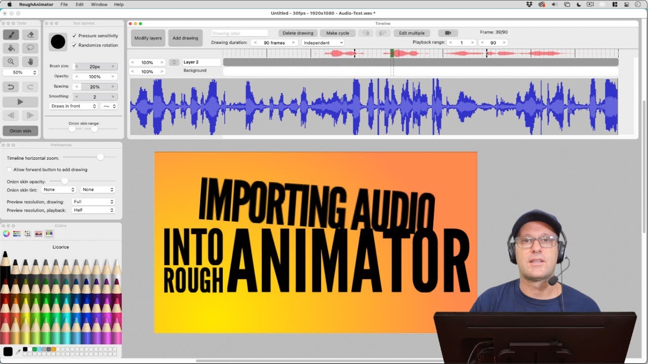 Importing Audio into Rough Animator