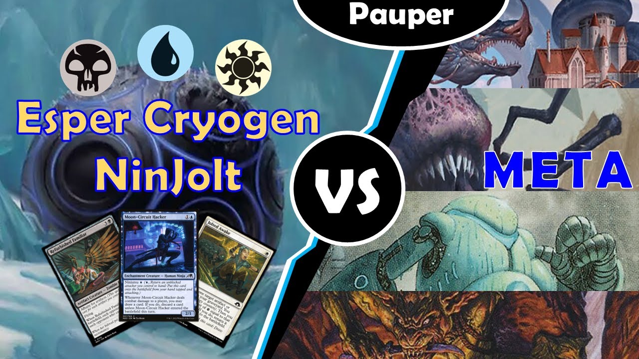Esper Cryogen NinJolt | Is Jolted Awake + Ninja The Way?? | Pauper Match Gameplay | MTGO