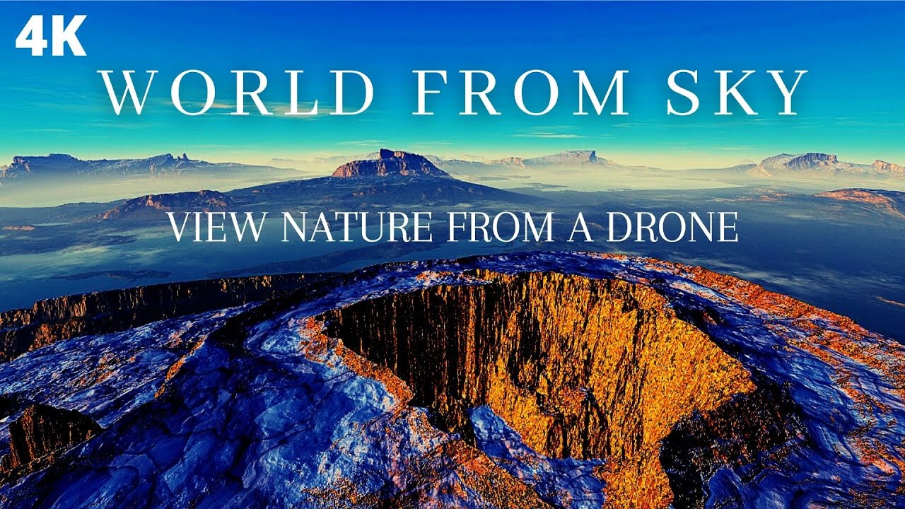World From Sky , Amazing Nature With Relaxing Music | Drone View , Aerial | Wonder of World 4K