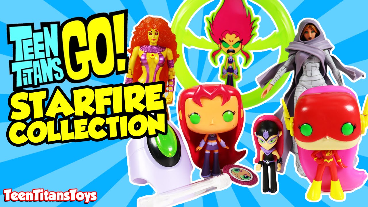 TEEN TITANS Collection of Starfire with Starfire The Terrible, Funko Pop Starfire and Teen Titans Go