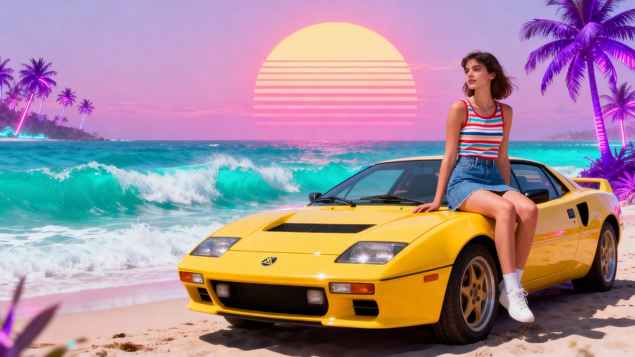 Neon Drift 1988 — Волны после полуночи под светом пурпурных фонарей 🚘 Ночной синтвейв-микс